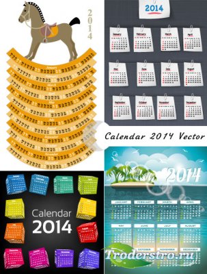 Color Calendar 2014 vector