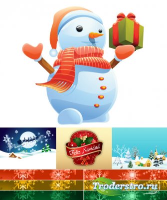 Snowman Santa 2014 Backgrounds