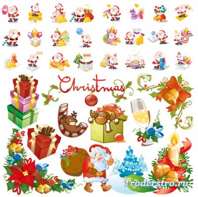 Claus gifts christmas backgrounds