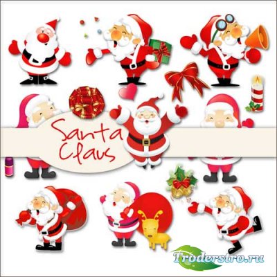 Новогодний скрап-комплект - Санта Клаус