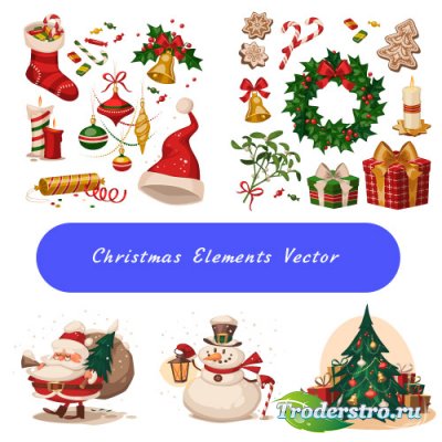 Christmas elements vector