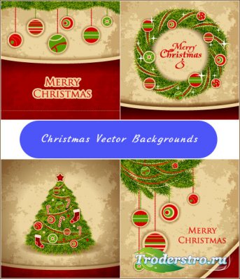 Christmas background tree (vector)