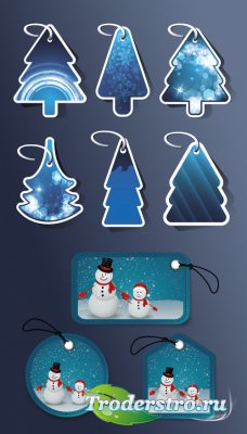 Christmas banners with snowman (Vector)