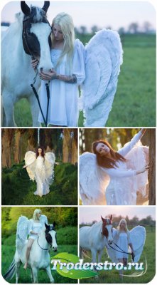   ,    / Girls with wings, girl with horse - ...