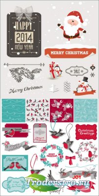 Christmas background patterns (vector)