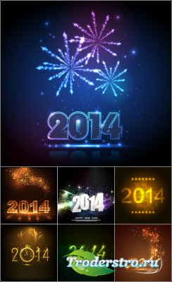 New year logo 2014  2 vector