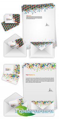 Business cards, envelopes booklet (Vector)