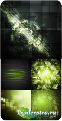       / Dark vector backgrounds with green abstraction
