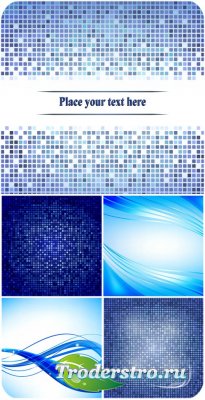        / Blue vector background with l ...