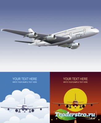 Clipart backgrounds Boeing vector