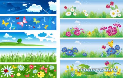 Clipart Silhouettes of butterflies (Vector)