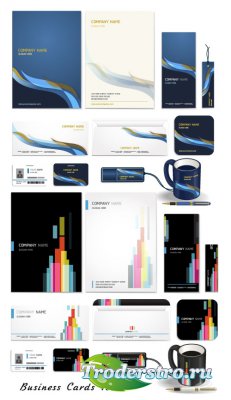 Corporate style envelopes brochures Vector