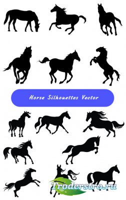 Silhouettes of animals clipart 7 (Vector)