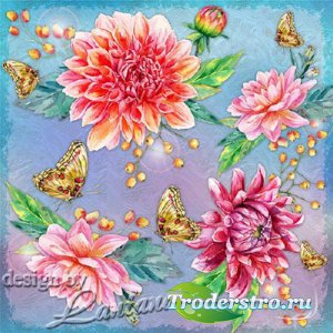 PSD исходник - Цветы из солнечного света и разноцветных граней лета