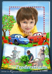 Шаблон детского фотоальбома с персонажами любимых мультфильмов - Летние кан ...
