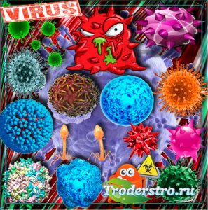 Картинки на прозрачном фоне - Вирусы, коронавирусы