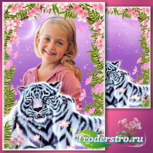 Рамка для фото с символом года - Портрет с тигром 18